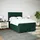 vidaXL Boxspringbett 140 x 200 cm Dunkelgrün