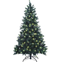 Xenotec PE-BM180 Künstlicher Weihnachtsbaum mit Beleuchtung Tanne LED Grün mit Ständer