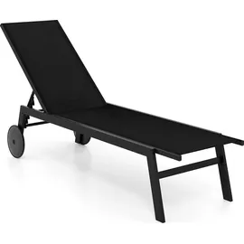 Costway Gartenliege 150 x 0 x 0 cm Schwarz