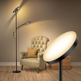 Stehlampe Wohnzimmer Dimmbar, Deckenfluter LED mit Leselampe 36W, Floor Lamp mit Fernbedienung, Stehleuchte mit Mehrere Farbtemperaturen, Leselampe mit Timer, Standleuchte Schlafzimmer Büro Studie