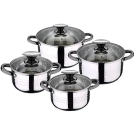 San Ignacio Topf-Set 8-tlg. 3 x Pfanne Ø16 cm + Ø20 cm + Ø24 cm