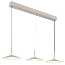 GLOBO 15635SA-3H Deckenbeleuchtung LED Pendelleuchte Hängeleuchte Deckenleuchte Metall Sandfarben 3-flammig L 95 cm
