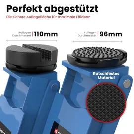 GENTOR Wagenheber 3T hydraulisch – flach & Hellblau