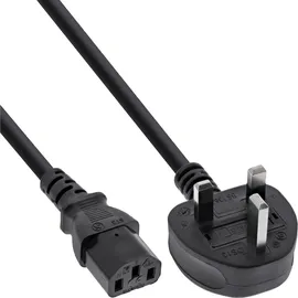 InLine Inline® Netzkabel, Netzstecker England auf Kaltgerätestecker C13, 2m