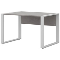 Röhr-Bush röhr Schreibtisch beton rechteckig, Kufen-Gestell weiß 120,0 x 80,0 cm