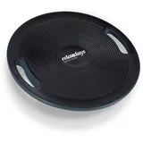 Relaxdays Balance Board rutschfeste Oberfl che seitliche Griffe Wackelbrett Gleichgewichtstraini, schwarz,