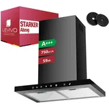 Levivo Wandhaube 60 cm Schwarz