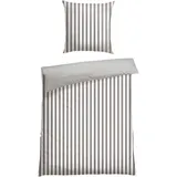 SCHIESSER Marie Gestreift Grau 155 x 220 cm + 80 x 80 cm