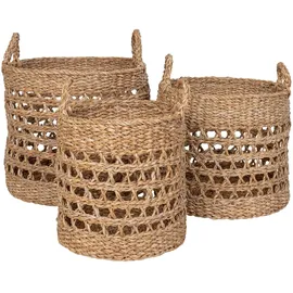 VCM Allzweckkorb Balok 3er Set 36 x 36 x 36 cm schwarz