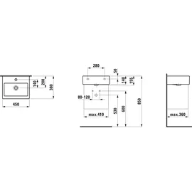Laufen Living City Handwaschbecken 45 x 38 cm