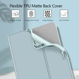 Fintie Tastatur Hülle für iPad Air 11 Zoll M3/M2 (2025/2024), iPad Air 5/4 Generation 10,9" (2022/2020) Eisblau