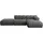 altdecor Ecksofa modulares Sofa Lizur-L1 - 285x160x70 cm Dunkelgrau Velours