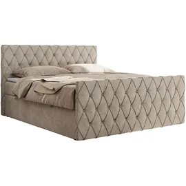 MKS Meble Boxbett mit Bettkasten ¦ beige ¦ Maße (cm): B: 201 H: 110