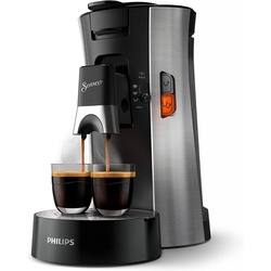 Philips Senseo Kaffeepadmaschine CSA250/10 Select – Kaffeepadmaschine – gebürsteter stahl schwarz