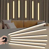 WMLBK Schwarz LED für Akustikpaneele, 6 x 100cm Eingebetteter Akustikpaneele LED Streifen Flexible Led Leiste 12×12mm Led Leiste Zubehör Akustikpaneele