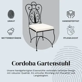 Marrakesch Orient & Mediterran Interior Cordoba Gartenstuhl 4 St. 0 x 0 x 0 cm schwarz
