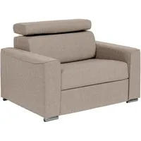 Schlafsessel mit Matratze - Liegefläche 70 cm - Matratze 14 cm - Stoff - Beige - vizir