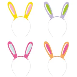 4 Bunte Osterhasenohren Haarreifen