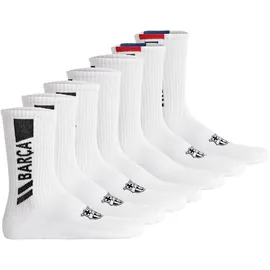 FC Barcelona Unisex Socken 7er Pack Weiß 35-38