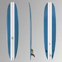 Longboard Surfen 9' 67 L - 900 inkl. 2+1 Zentralfinne 8 Zoll, blau, EINHEITSGRÖSSE
