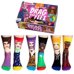 United Oddsocks Herren Socken, 6 Socken Pack - Strumpf, Mottomotive