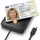 CSL Chipkartenleser, SmartCard Reader USB C, NFC, SIM Kartenlesegerät, Personalausweis, Bankkarten uvm. (USB-C), Speicherkartenlesegerät, Schwarz