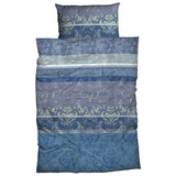 Casatex Bettwäsche Barock 135 x 200 cm Biber Blau