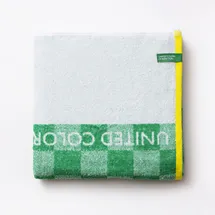 BENETTON Badetuch 70 x 140 cm grün kariert