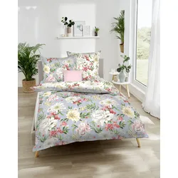 Kaeppel Wendebettwäsche »Flirtation«, Mit Blumen Kaeppel taube B/L: 155 cm x 220 cm