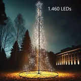 Lunartec XXL LED-Metall-Tannenbaum, Stern, für außen, 500cm, 1.460 LEDs, IP44