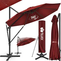 tillvex Premium Alu Sonnenschirm Ø 330 cm Rot
