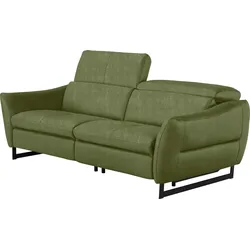 2,5-Sitzer EGOITALIANO "Dafne", grün (kiwi), B:208cm H:97cm T:108cm, Sofas, mit und ohne elektrischer Relaxfunktion, Kopfteile manuell verstellbar
