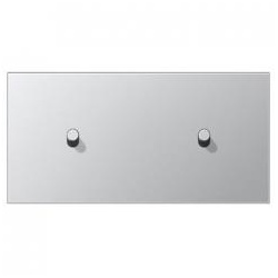 Jung Abdeckung mit 2x1 Kipphebel waagerecht Kegel (Aluminium)