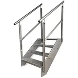 Kaminbau Mierzwa Premium Stahl Treppe 100 cm x 76 cm Verzinkt