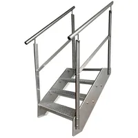 Kaminbau Mierzwa Premium Stahl Treppe 100 cm x 76 cm Verzinkt