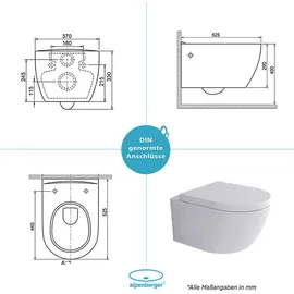 Alpenberger WC Sitz mit Absenkautomatik Weiß
