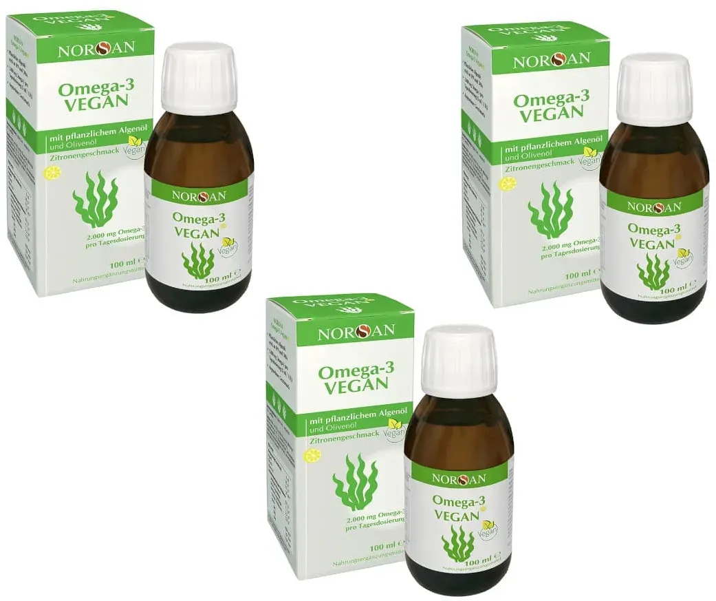 NORSAN Omega-3 VEGAN 3er Set 3X100 ml Flüssigkeit