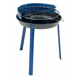 Grillchef by Landmann Rundgrill freistehender und tragbarer Outdoor Grill Edelstahl Grillrost Blau/Schwarz