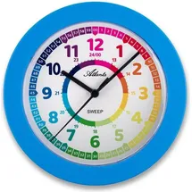 Atlanta Wanduhr Kinder, blau, - 22 cm - 4483-5