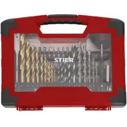STIER TiN-Bohrer-, Säge- und Bit-Set 100-teilig