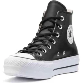 Converse Chuck Taylor All Star Eva Lift Leather Plateau-Sneaker Damen Schwarz 37,5