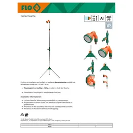 Flo Gartendusche Flo höhenverstellbar 1,6-2,4 m