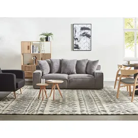 Beliani Sofa 3-Sitzer Viskan Cord Dunkelgrau