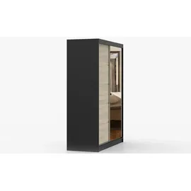 fabryka mebli idczak Schwebetürenschrank Vista 150 x 200 x 0 cm Schwarz