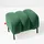 konsimo® Sitzhocker Veloursstoff 60 x 50 x 50 cm Dunkelgrün/Schwarz