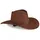 Relaxdays Cowboyhut Braun/Schwarz One Size