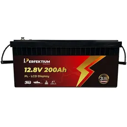 Perfektium Batterie PL LiFePO4 12.8V 200Ah Smart BMS & LCD Bildschirm mit 0% MwSt nach §12 Abs. 3 UstG