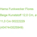 Hama Funkwecker Flores beige Kunststoff 12,0 cm, Ø 11,0 cm