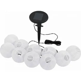 EGLO Lichterkette Kunststoff Ø70mm 4,3 m 10er Set schwarz