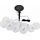 EGLO Lichterkette Kunststoff Ø70mm 4,3 m 10er Set schwarz